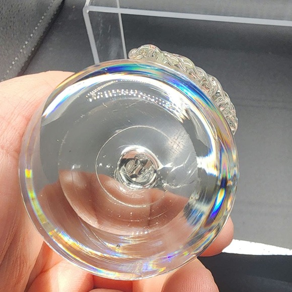 Glass Apple Paperweight - Clear - Picture 2 of 4